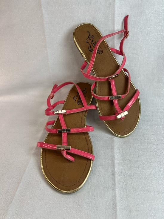 Unlisted by Kenneth Cole Shoes - Unlisted by Kenneth Cole, pink strapping sandals with gold hardware